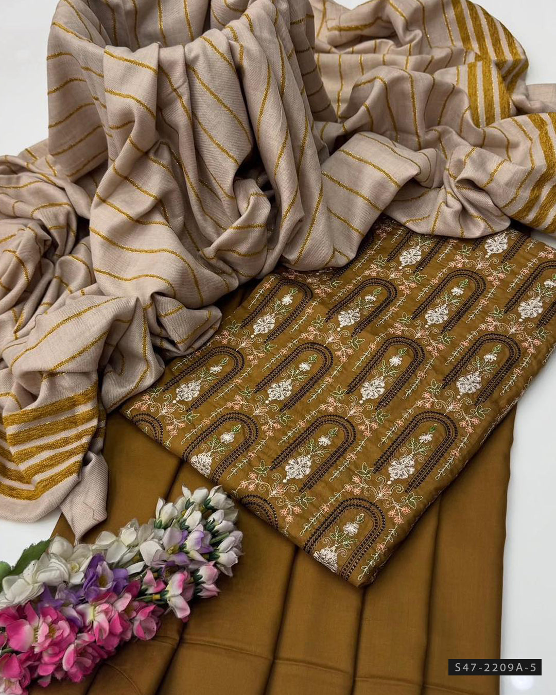 3 PC Unstitched Marina Linen Dress Collection