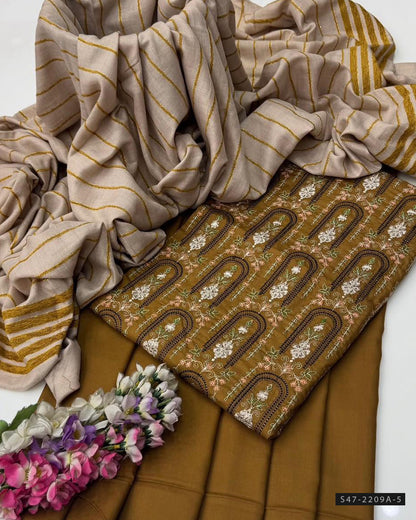 3 PC Unstitched Marina Linen Dress Collection