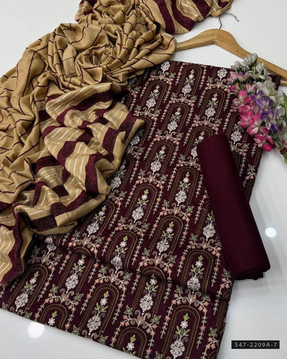 3 PC Unstitched Marina Linen Dress Collection
