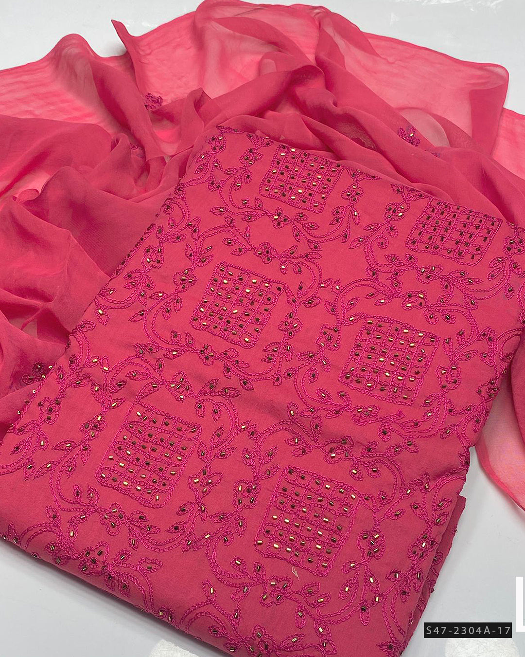 3 PC Unstitched Hand Embroidered Lawn Collection