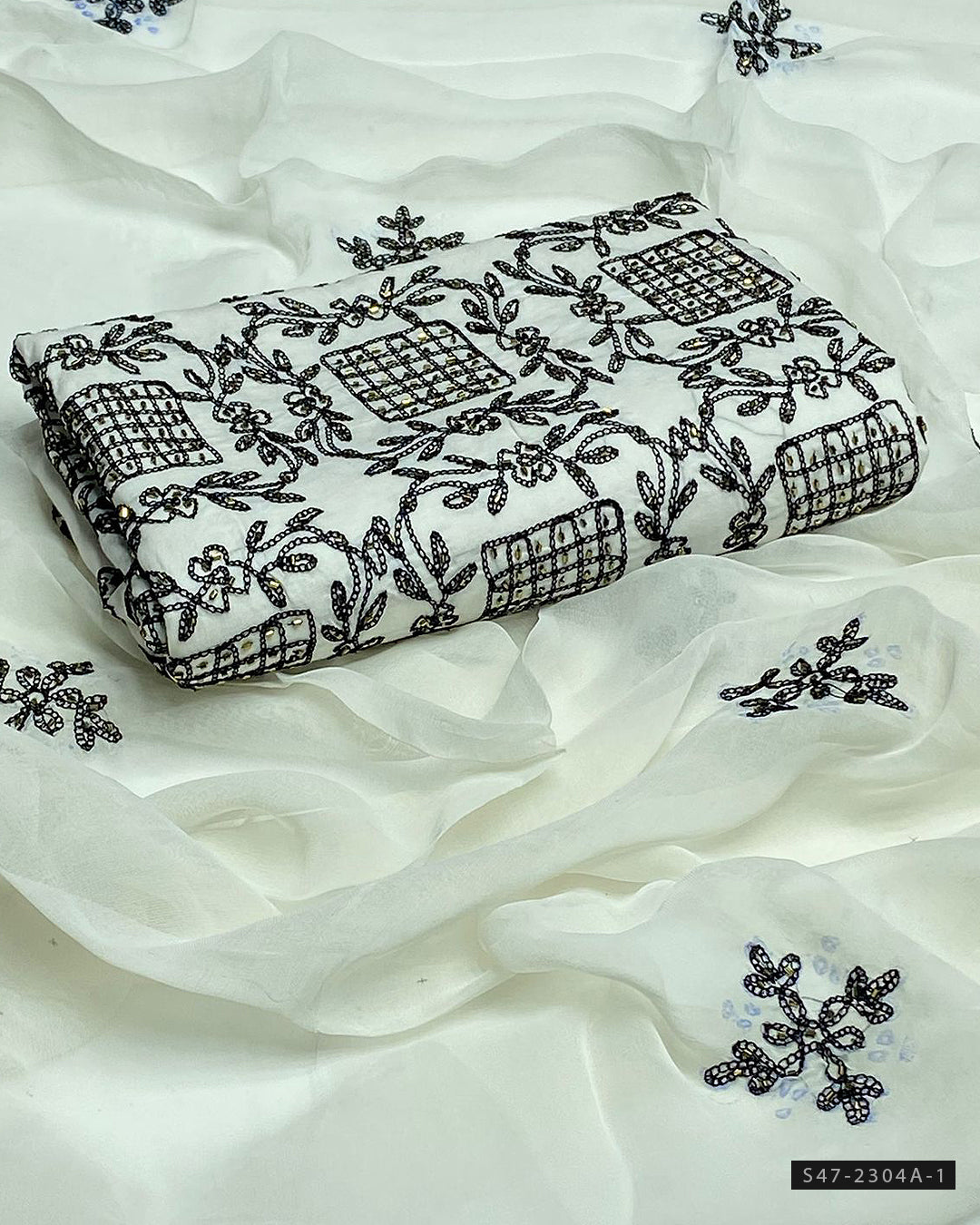 3 PC Unstitched Hand Embroidered Lawn Collection