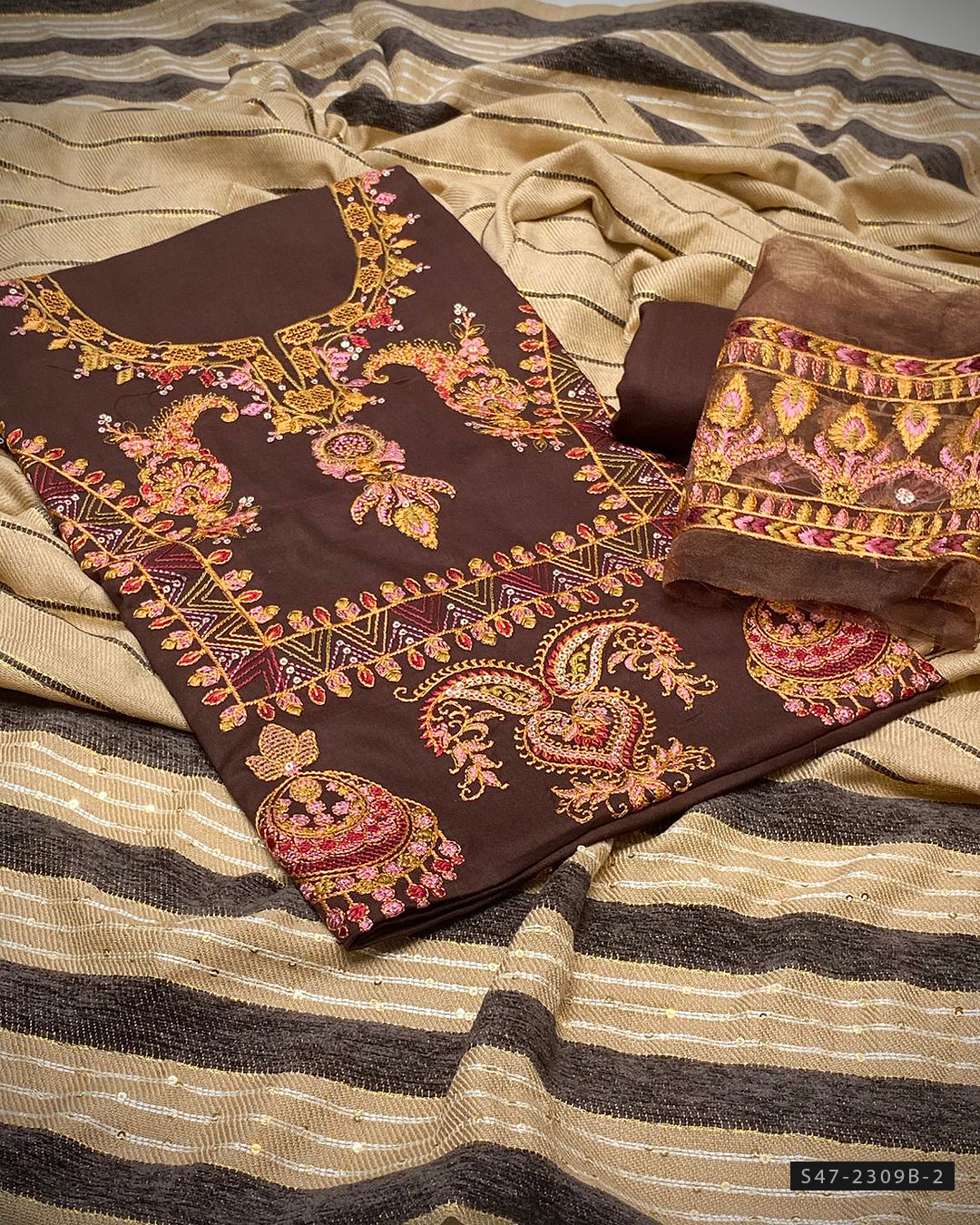3 PC Unstitched Marina Linen Dress Collection