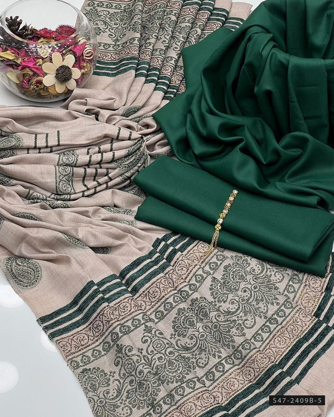 3 PC Unstitched Dhanak Marina Dress Collection