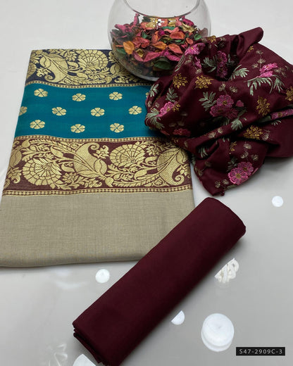 3 PC Unstitched Linen Dress Collection