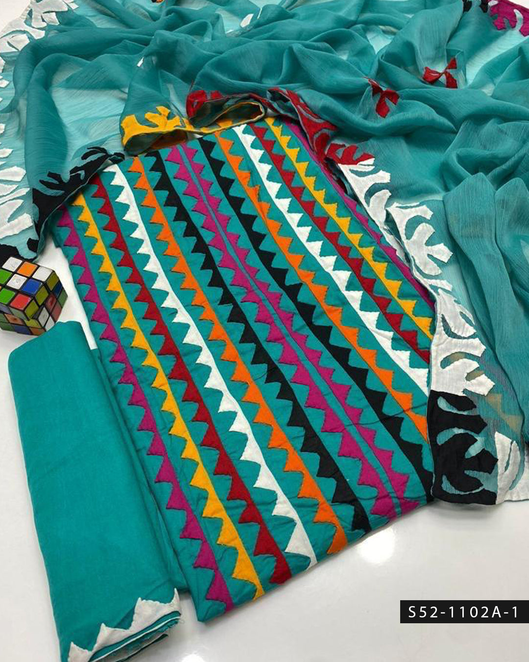 Handmade 3 PC Unstitched Lawn Dress