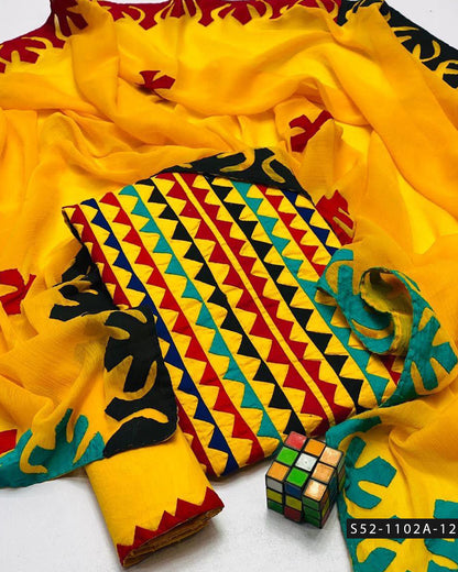 Handmade 3 PC Unstitched Lawn Dress