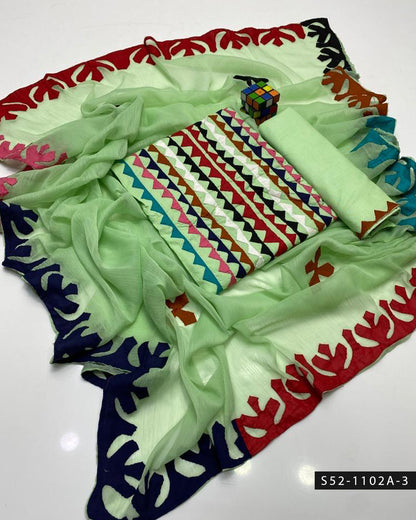 Handmade 3 PC Unstitched Lawn Dress