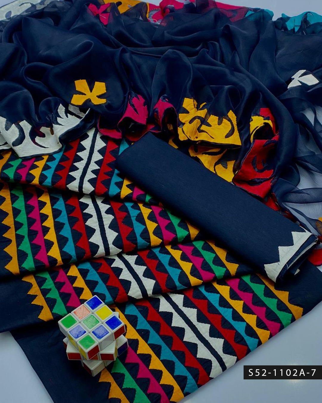 Handmade 3 PC Unstitched Lawn Dress