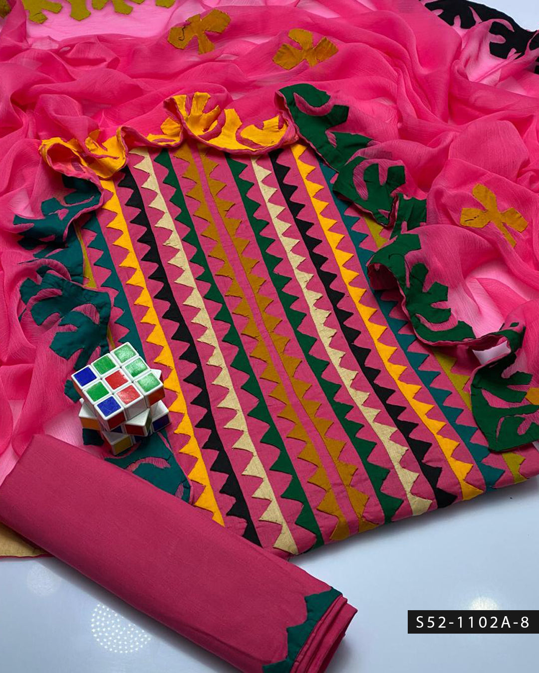 Handmade 3 PC Unstitched Lawn Dress