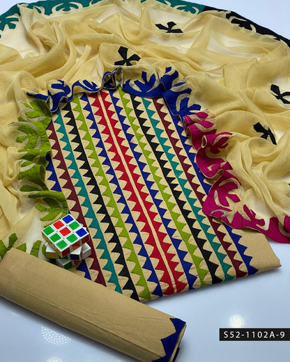 Handmade 3 PC Unstitched Lawn Dress