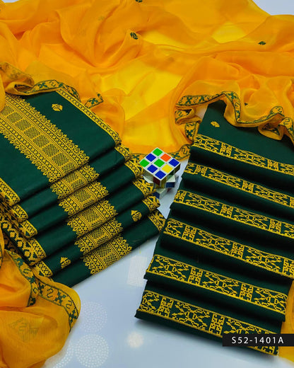 3 PC Unstitched Cotton Lawn Dress Collection
