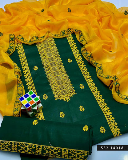 3 PC Unstitched Cotton Lawn Dress Collection