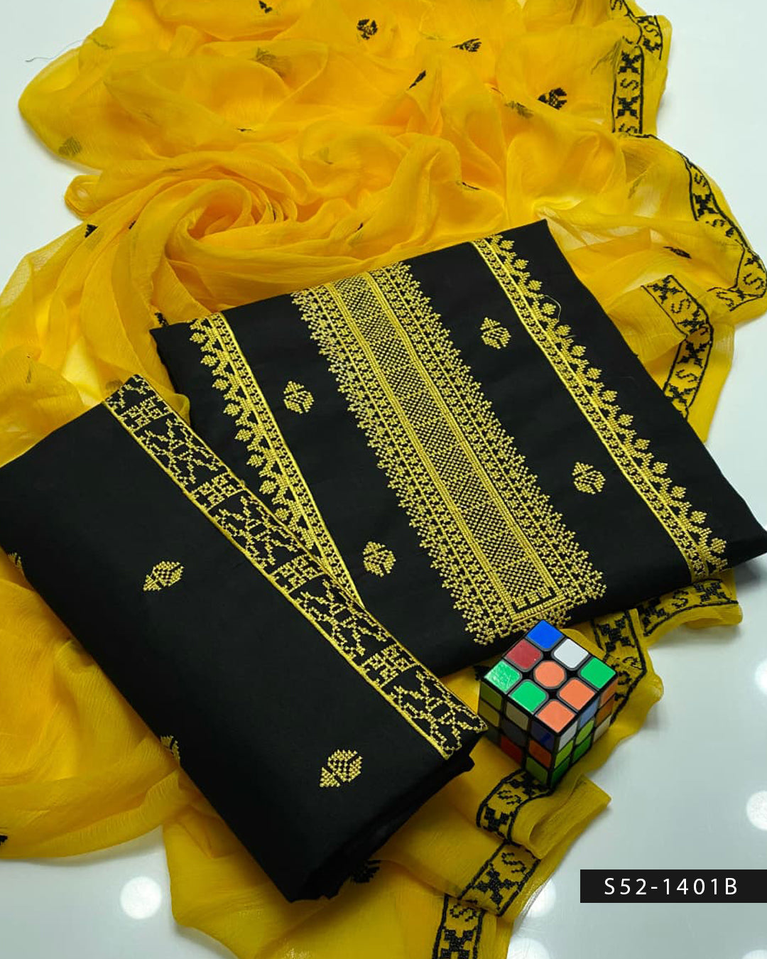 3 PC Unstitched Cotton Lawn Dress Collection