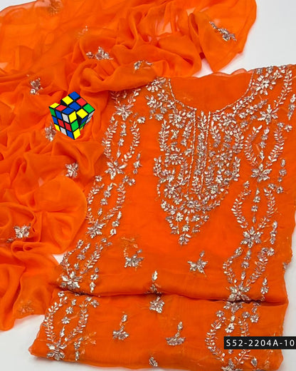 2PC Handmade LCD Gotta Work Dress with Panel Embroidery
