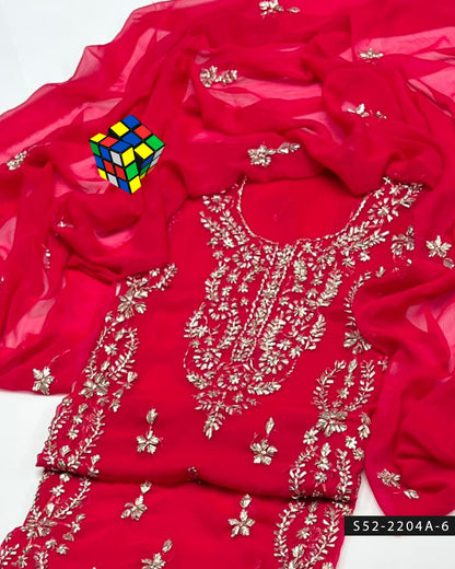 2PC Handmade LCD Gotta Work Dress with Panel Embroidery
