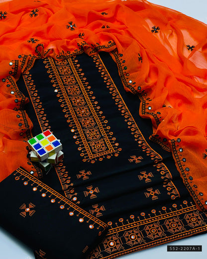 3 PC Unstitched Cotton Lawn Dress Collection