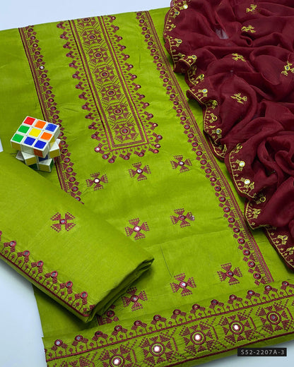 3 PC Unstitched Cotton Lawn Dress Collection