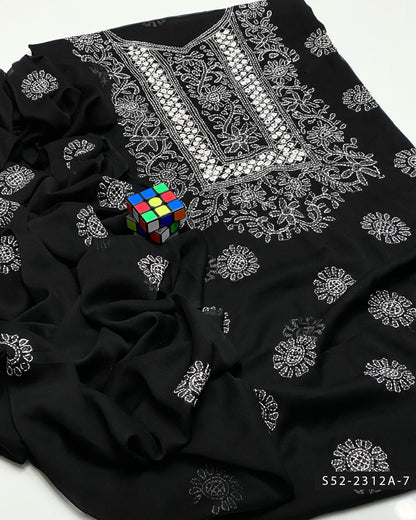 Handmade 2 PC Unstitched Bamber Chiffon Dress Collection