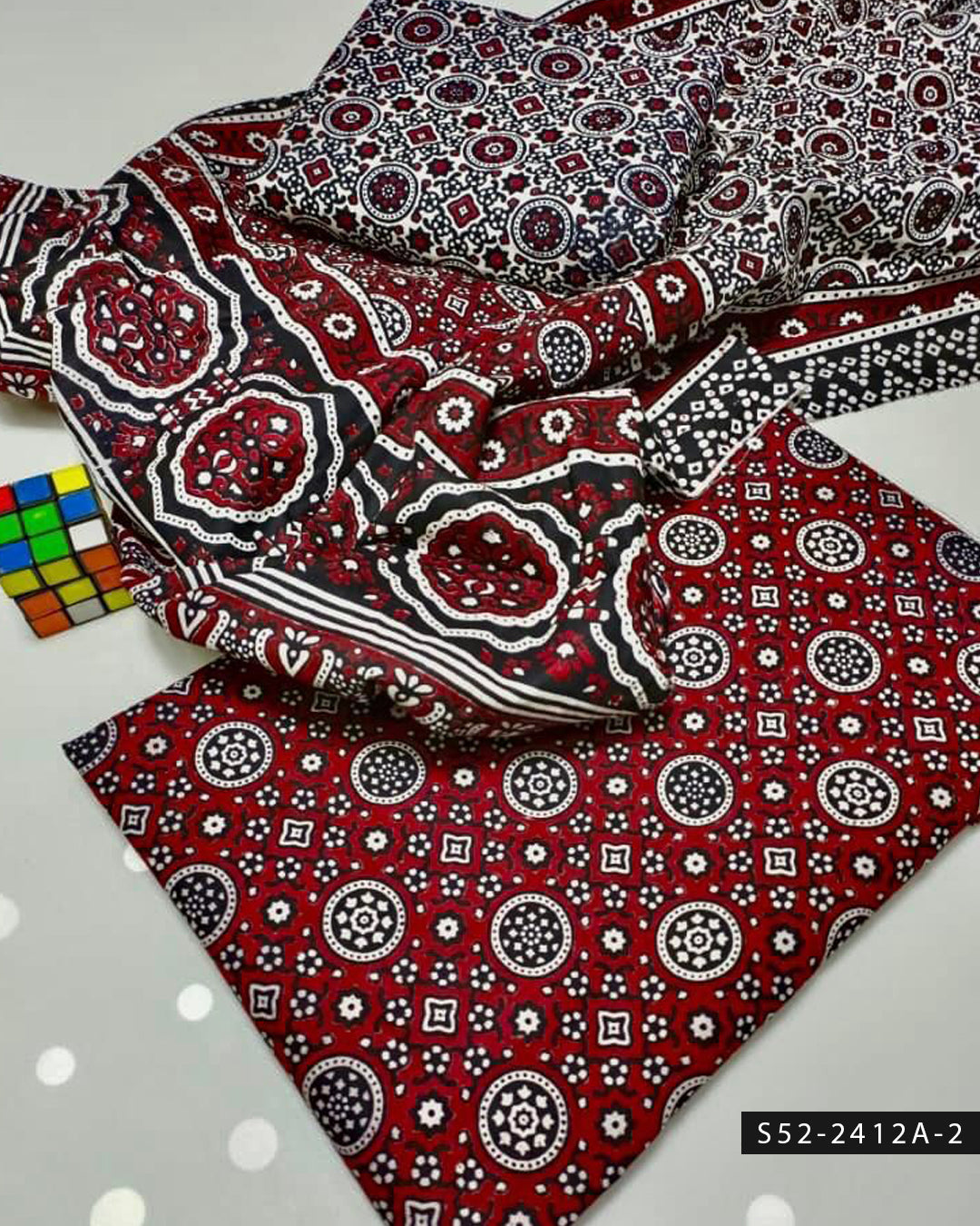 3 PC Unstitched Soft Cotton Dress Collection