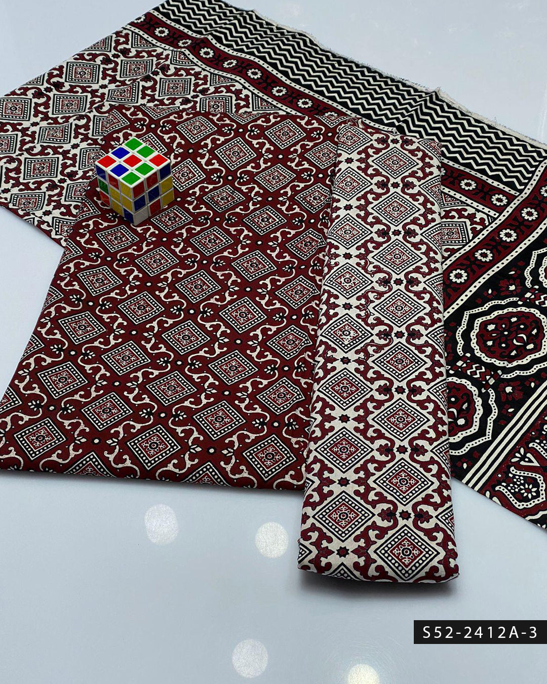 3 PC Unstitched Soft Cotton Dress Collection