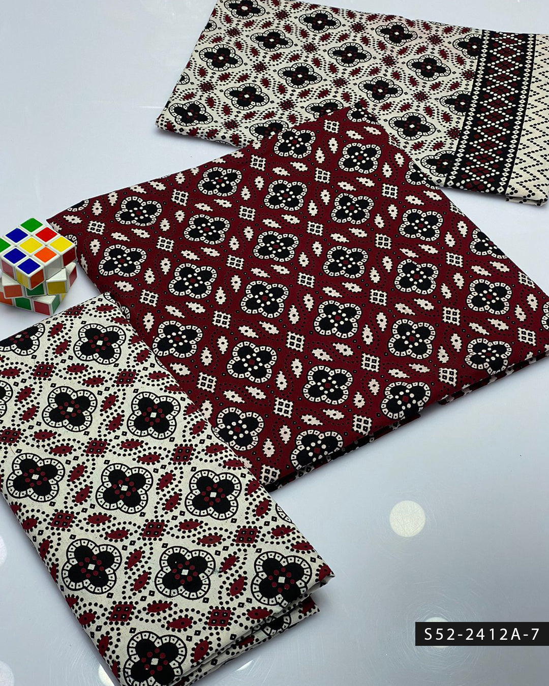 3 PC Unstitched Soft Cotton Dress Collection