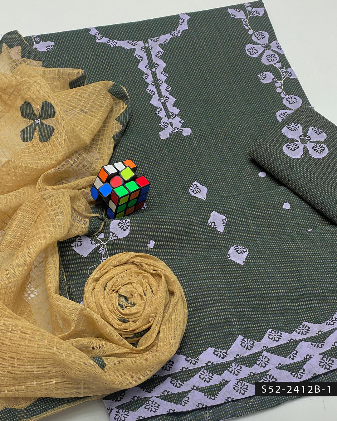 Handmade 3 PC Unstitched Khadi Khaddar Dress Collection