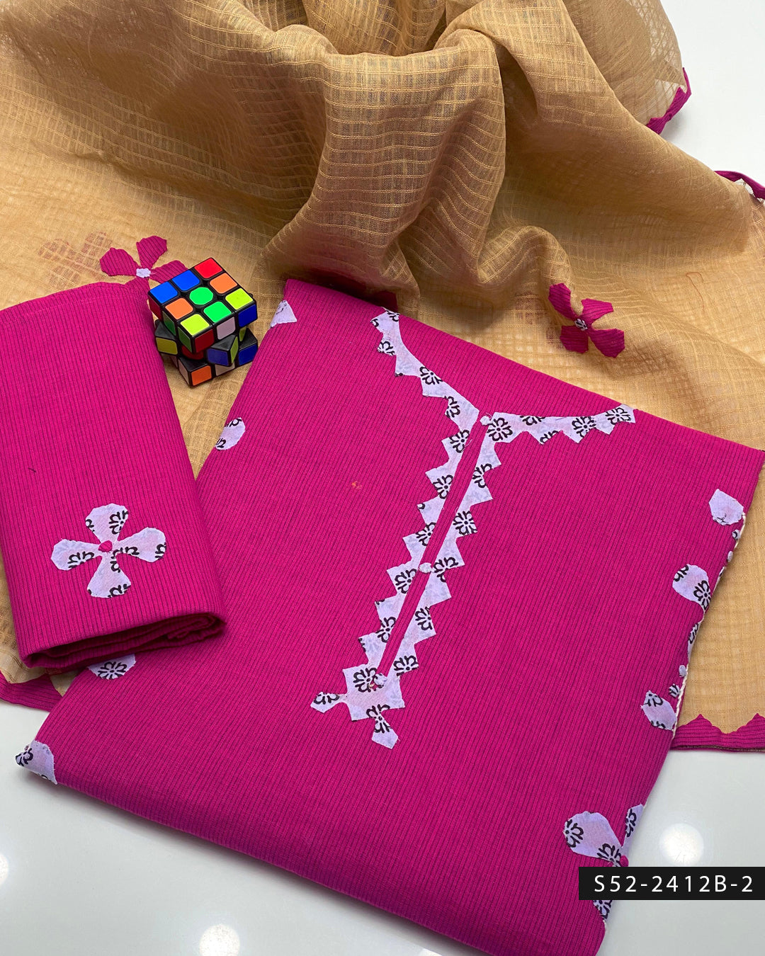 Handmade 3 PC Unstitched Khadi Khaddar Dress Collection