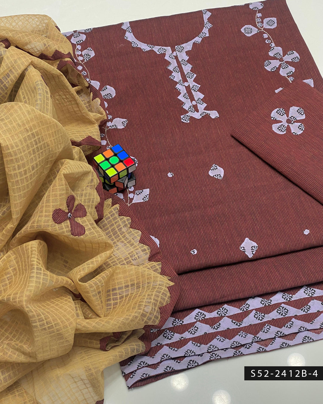 Handmade 3 PC Unstitched Khadi Khaddar Dress Collection