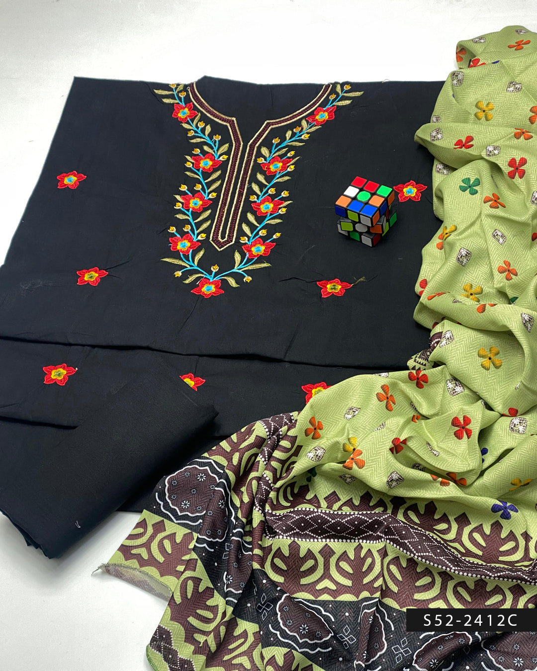 3 PC Unstitched Soft Cotton Dress Collection