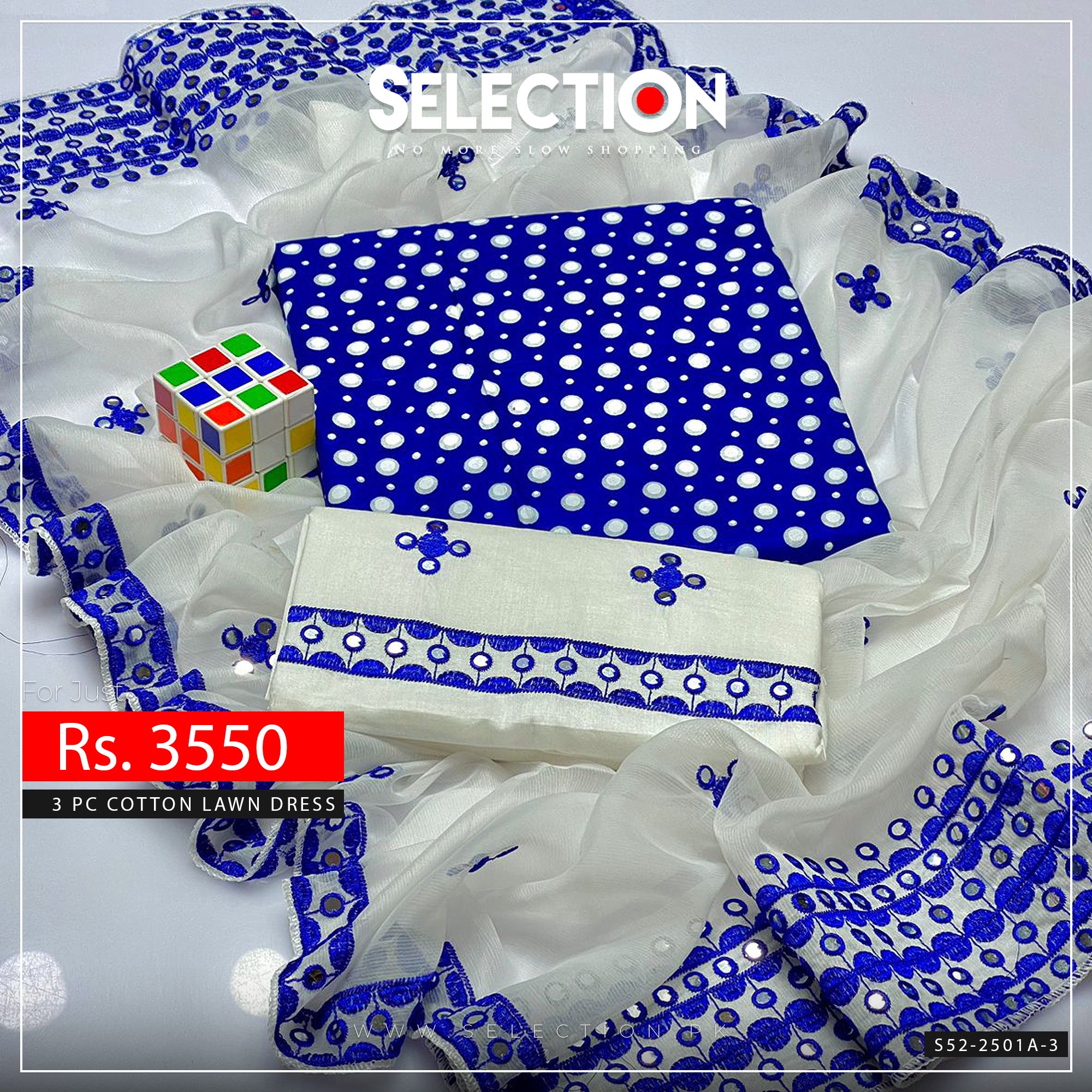 3 PC Unstitched Polka Dot Collection