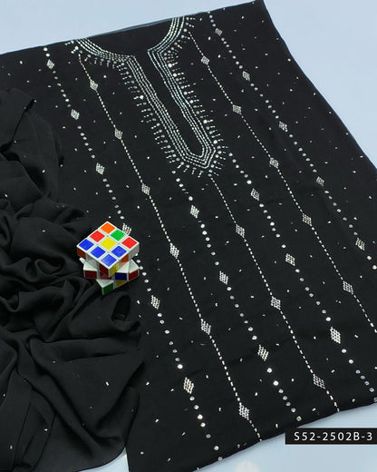 2PC Bamber Chiffon Mukesh Kamdani Dress – Barfi Design