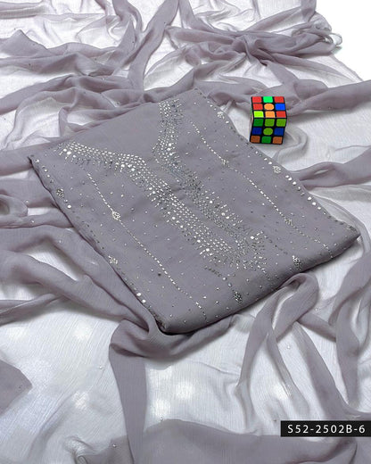 2PC Bamber Chiffon Mukesh Kamdani Dress – Barfi Design