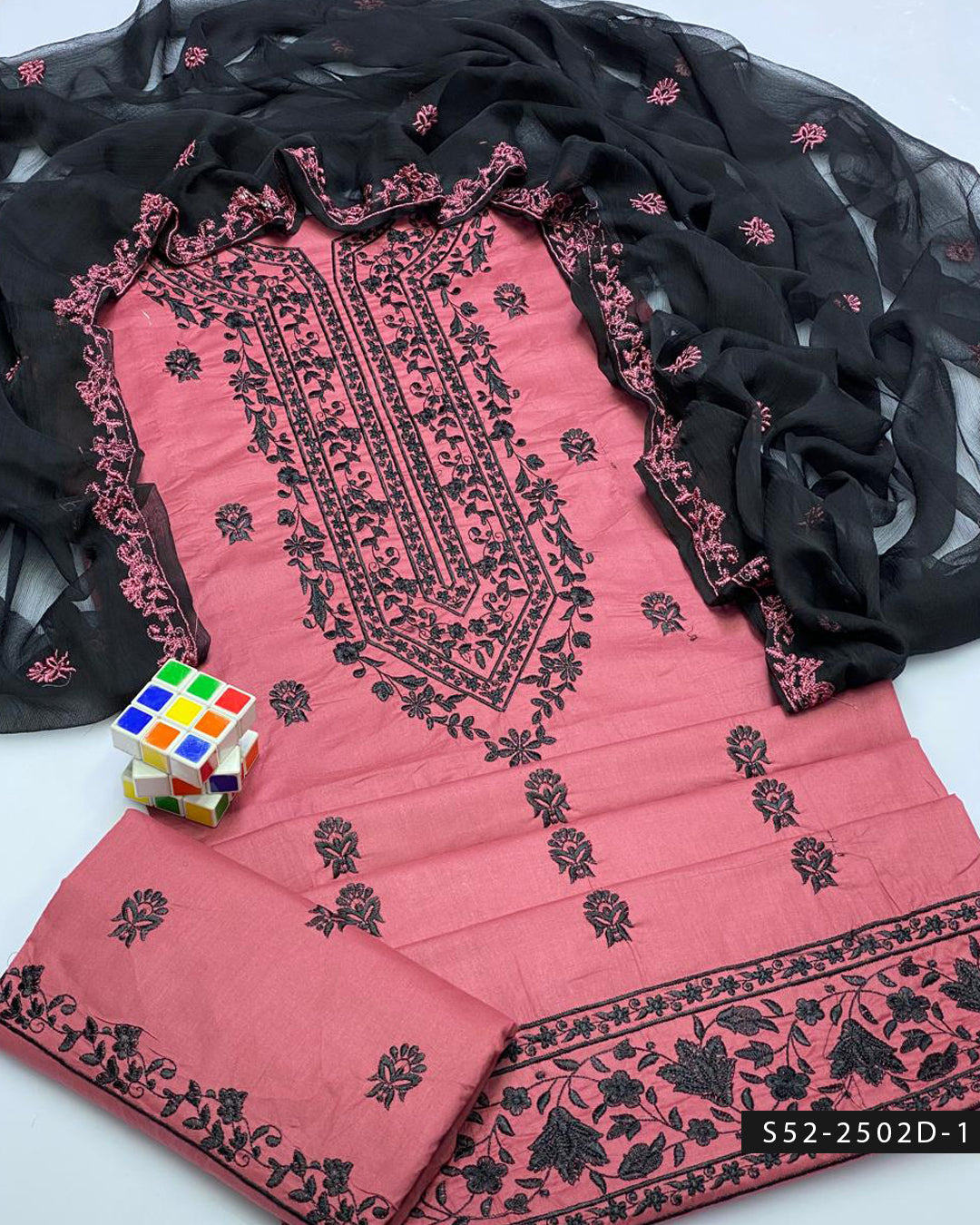 3PC Lawn Cotton Embroidered Dress – Festive Collection