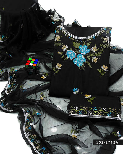 3 PC Unstitched Soft Cotton Dress Collection