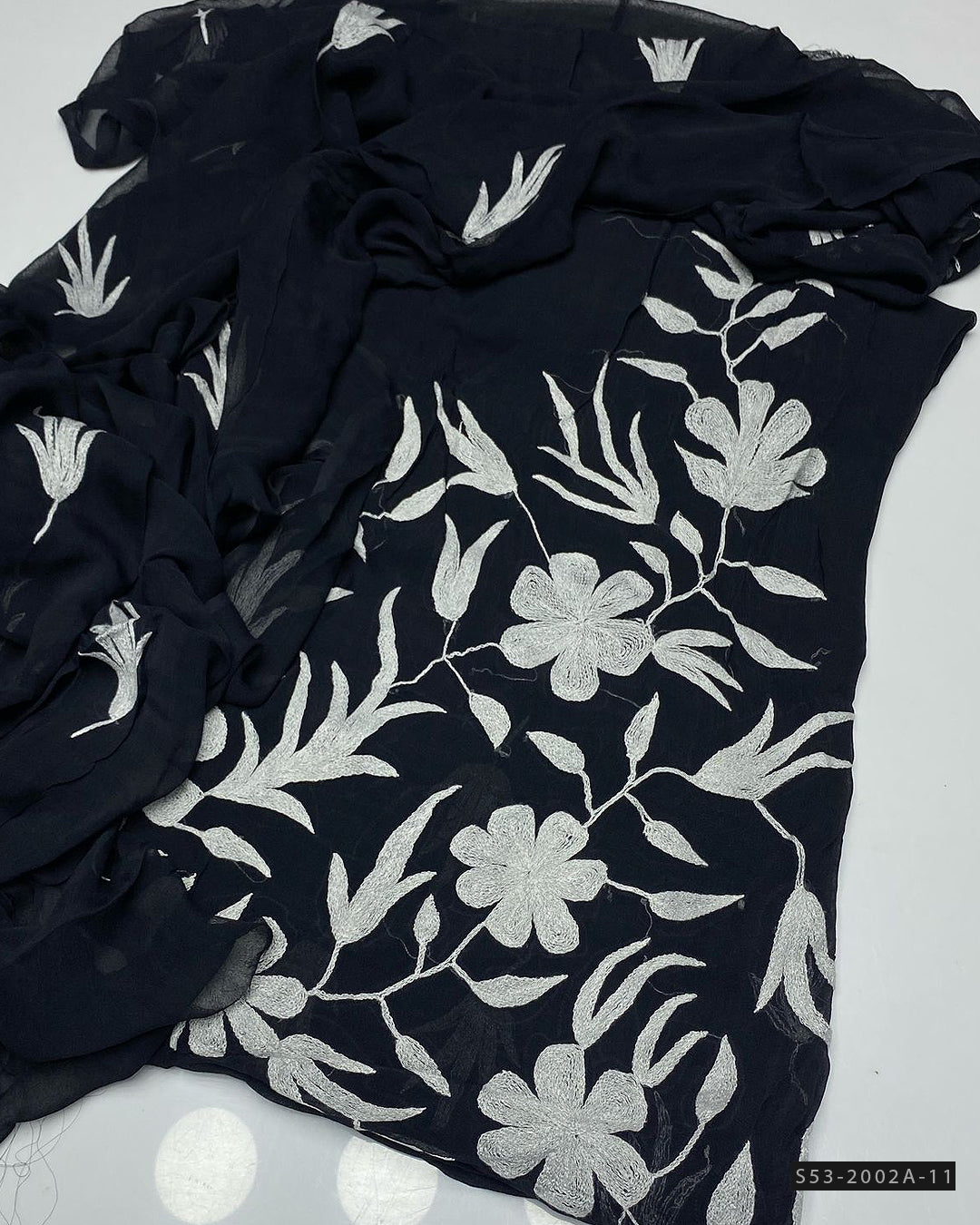 2 PC Unstitched Hand Embroidered Chiffon Dress Collection