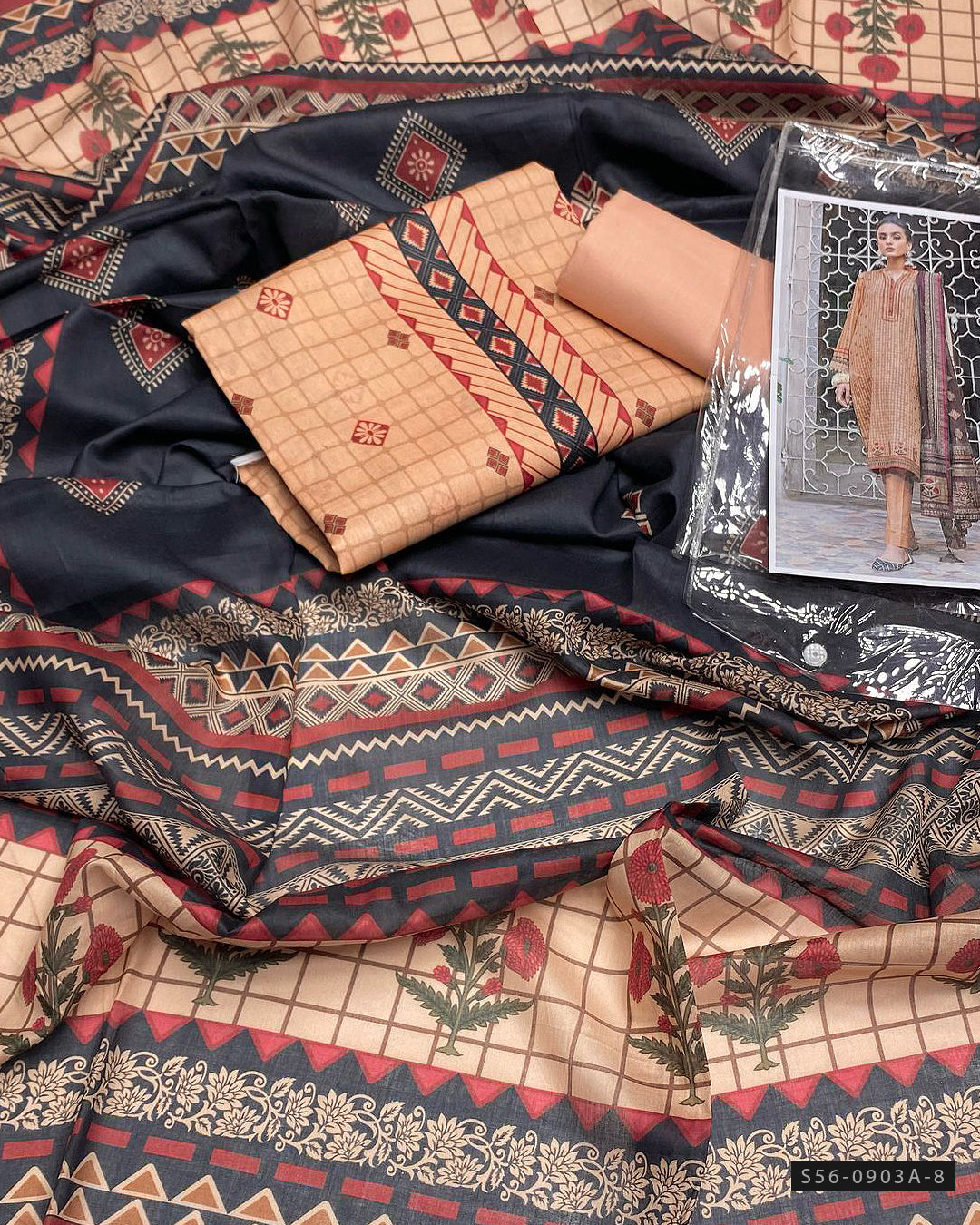 3 PC Unstitched Lawn Dress Collection