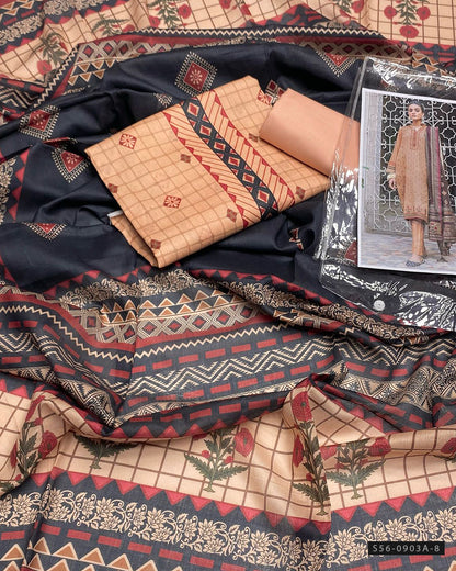 3 PC Unstitched Lawn Dress Collection