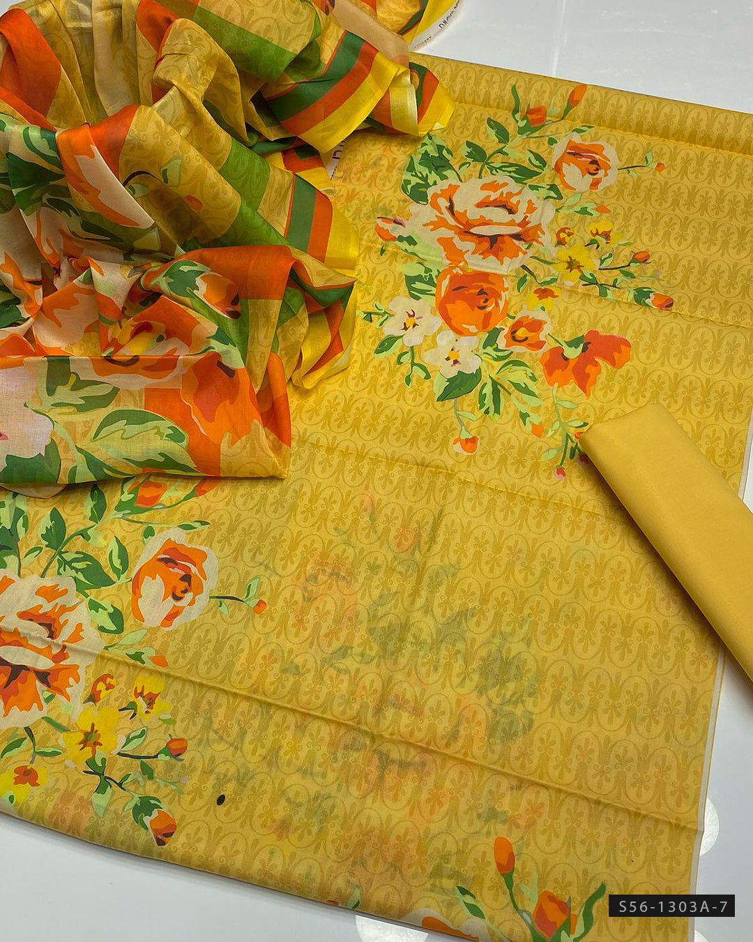 3 PC Unstitched Digital Print Lawn Dress Collection