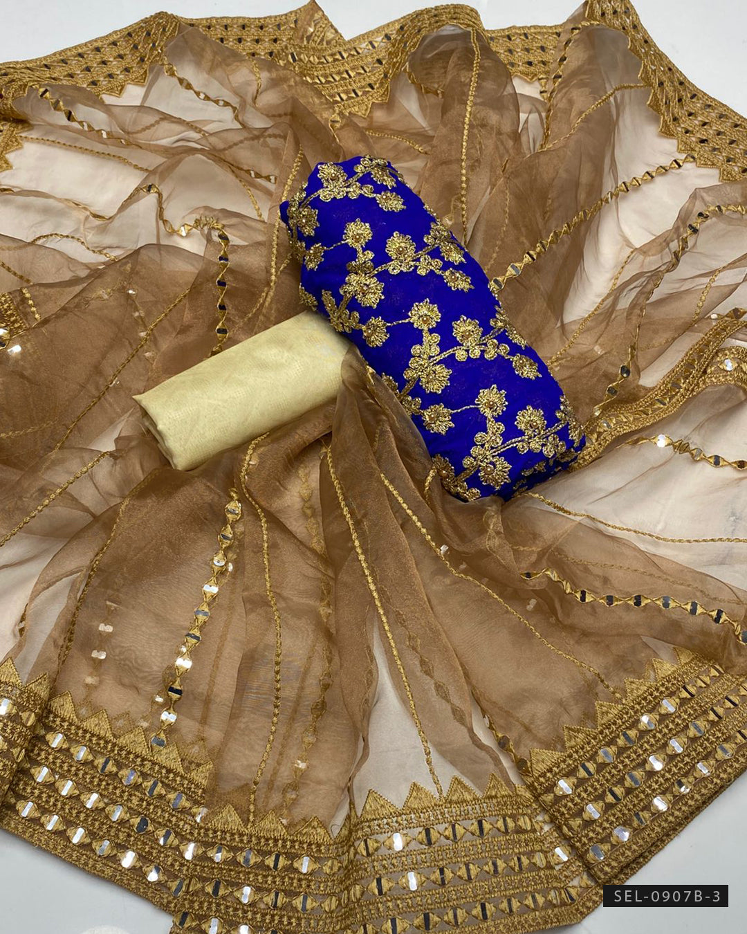 3 PC Unstitched Fancy Dress Collection