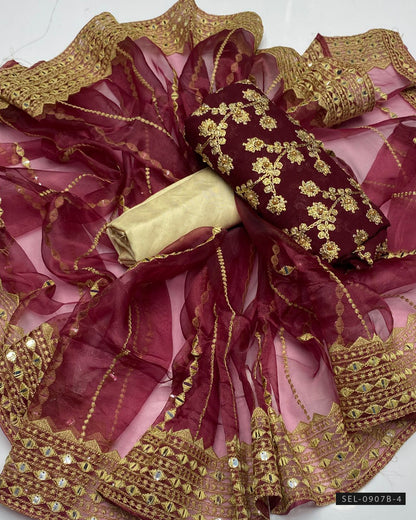 3 PC Unstitched Fancy Dress Collection