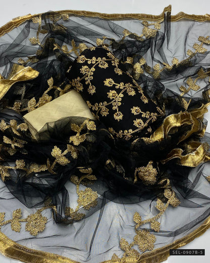 3 PC Unstitched Fancy Dress Collection