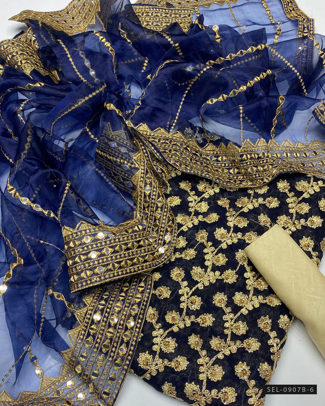 3 PC Unstitched Fancy Dress Collection