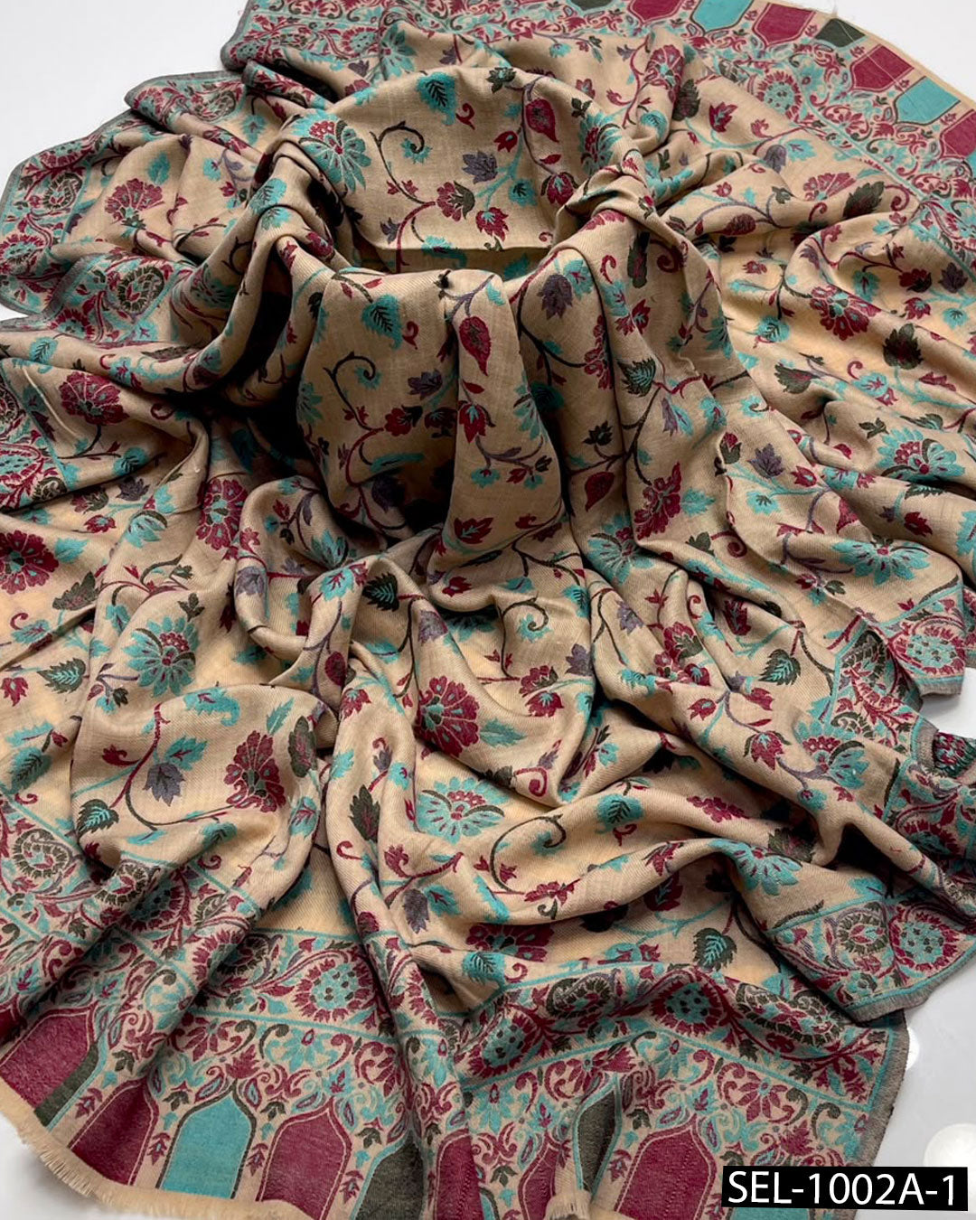 Premium Kani Pashmina Wool Shawl