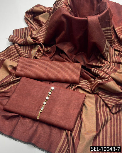 3 PC Multani Khaddi Sussi Unstitched Winter Suit