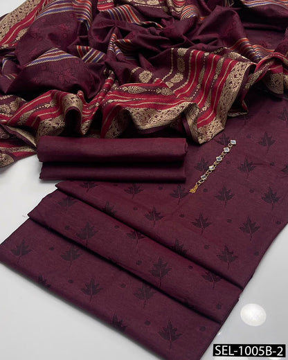 Multani Khaddi Sussi 3 PC Unstitched Winter Suit