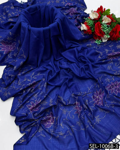 Multani Acrylic Wool Hand Embroidered Shawl