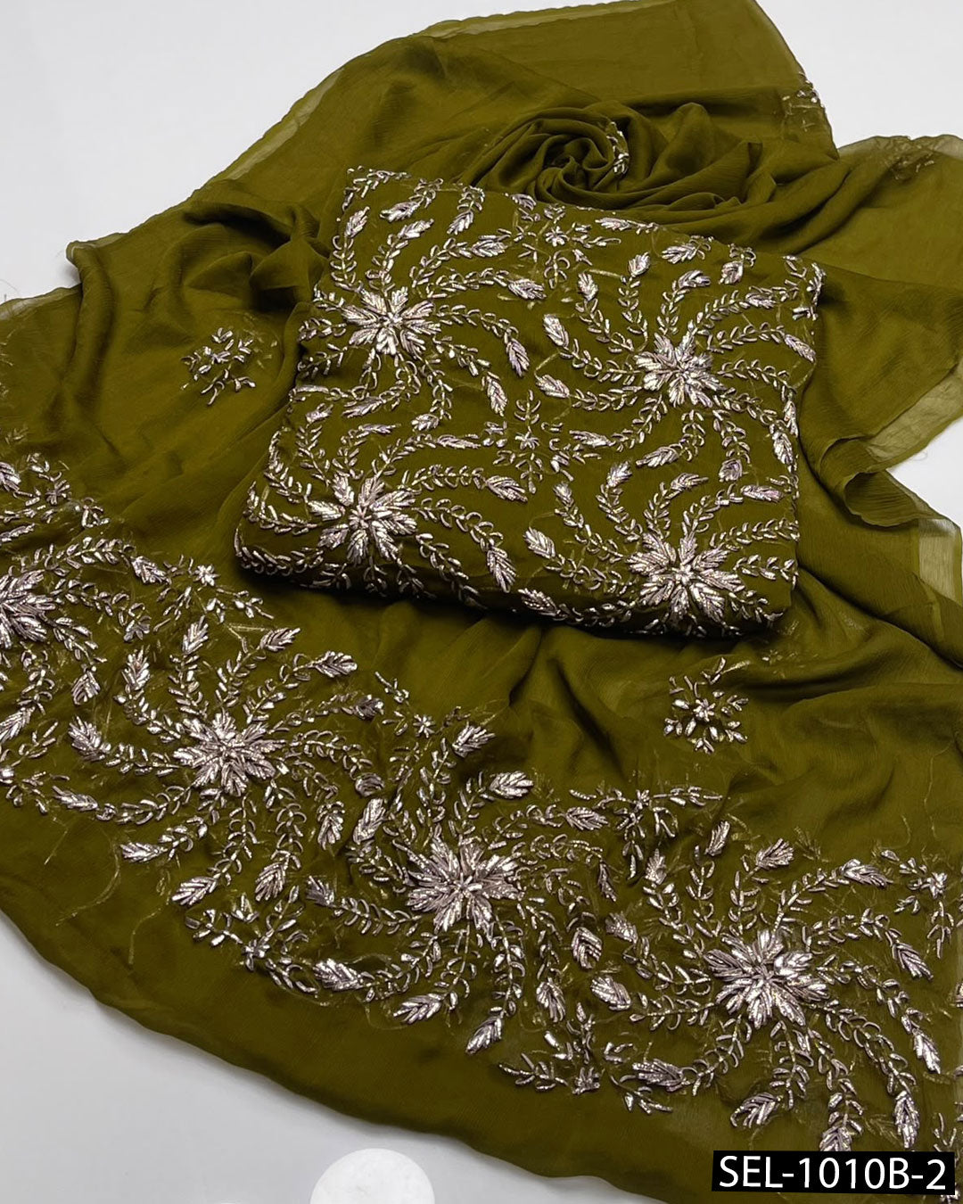 2PC Bamber Chiffon Gotta Work Suit