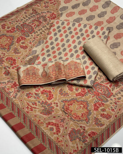 Pure Pashmina Wool Kalamkari Print 3PC Winter Suit