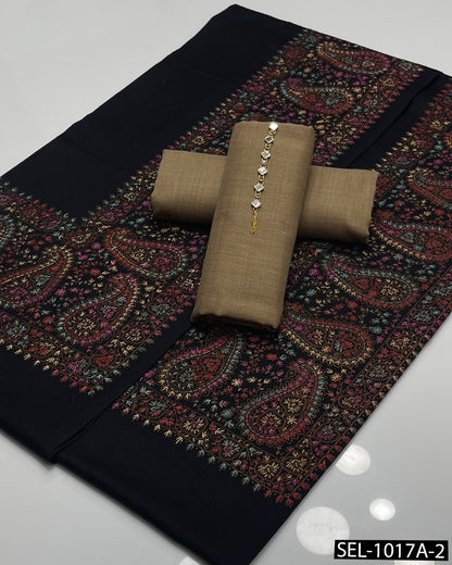 Pure Pashmina Wool Kashmiri Embroidered 3PC Dress