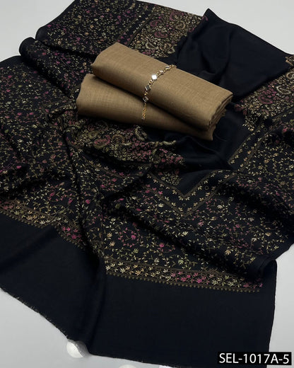 Pure Pashmina Wool Kashmiri Embroidered 3PC Dress